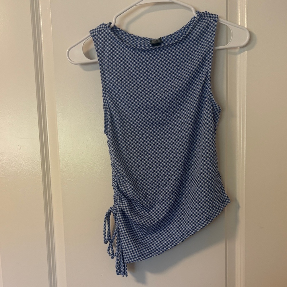 Wild Fable Blue Checkered Tank Top